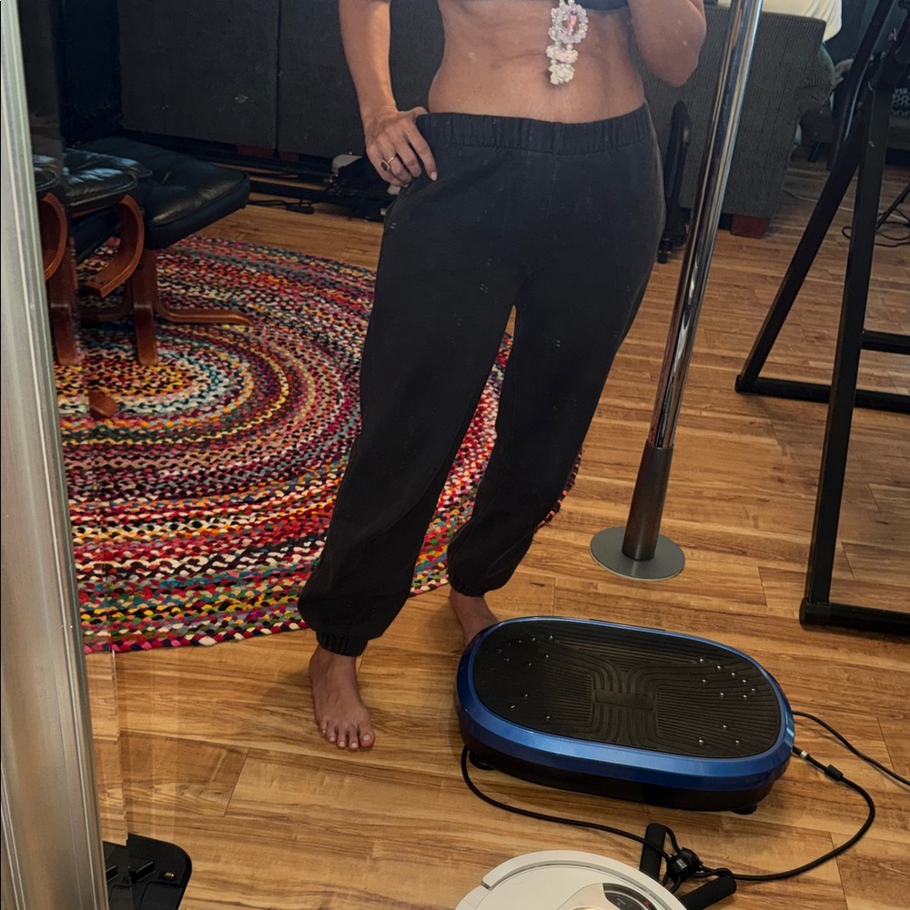 Brandy Melville distressed Black Joggers